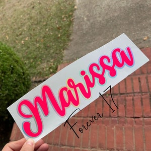 Personalized Holographic Neon Decal