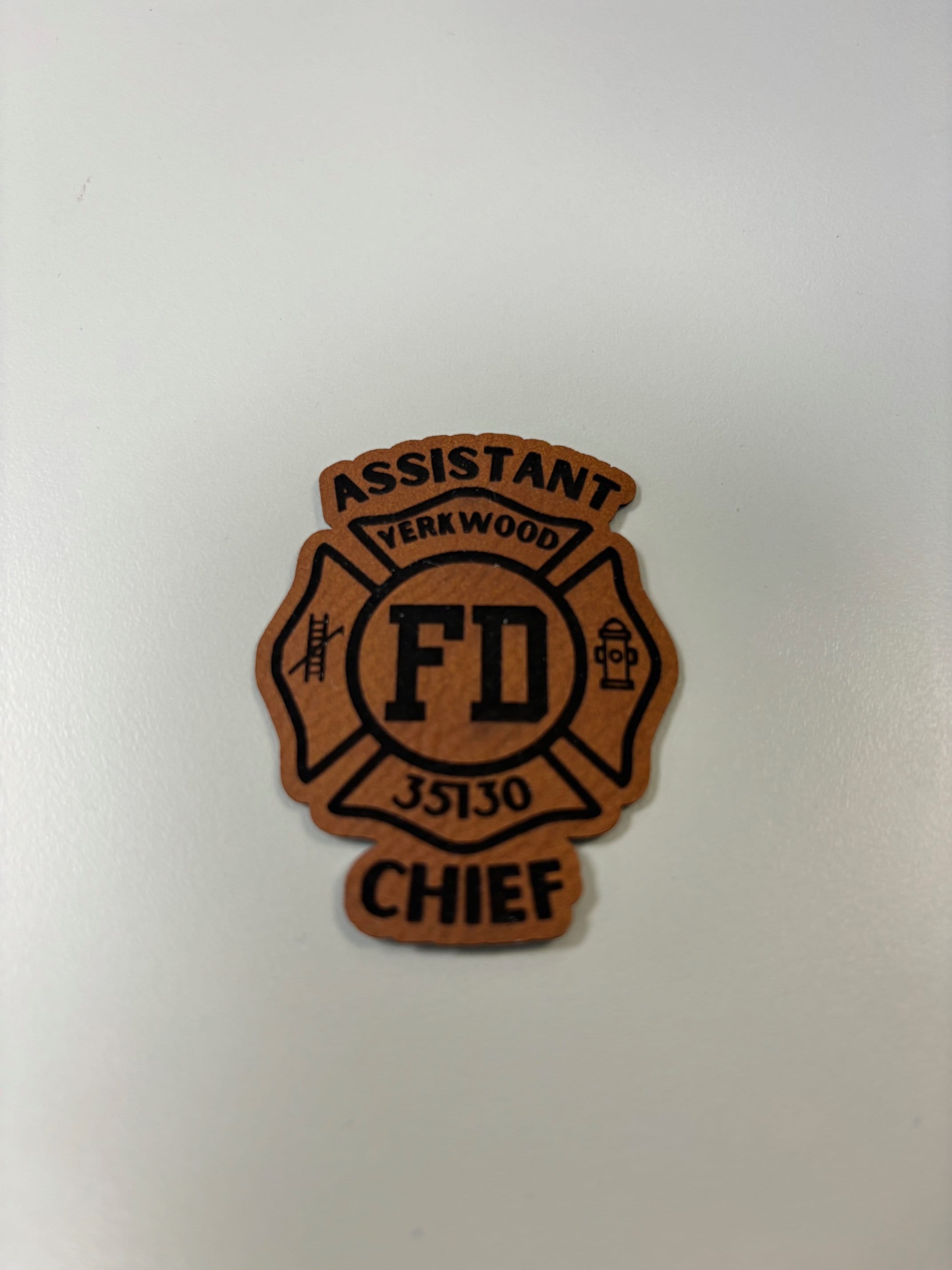 Custom Chief/assistant Chief Leather Iron on Patches - Etsy