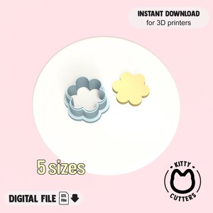 Clay Cutters STL | Flower 3D Cutter Files | 3D Polymer Clay Cutter Files | Polymer Clay Cutter File | Clay Cutter STL | 3D Cutters STL