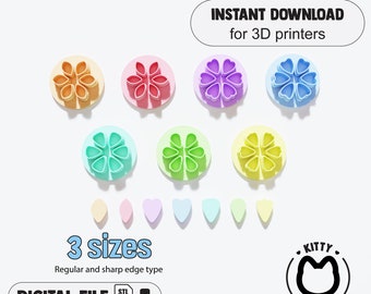 Petal Polymer Clay Cutter Stl File | Petals Clay Cutters STL | Petal Polymer Clay Cutters | 3D Polymer Clay Cutter | Polymer Clay Cutter