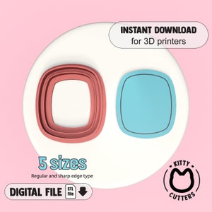 Rectangle Polymer Clay Cutter Stl | Frame Clay Cutter Stl File | Polymer Clay Cutters Stl | Polymer Clay Digital Download | Clay Cutter File