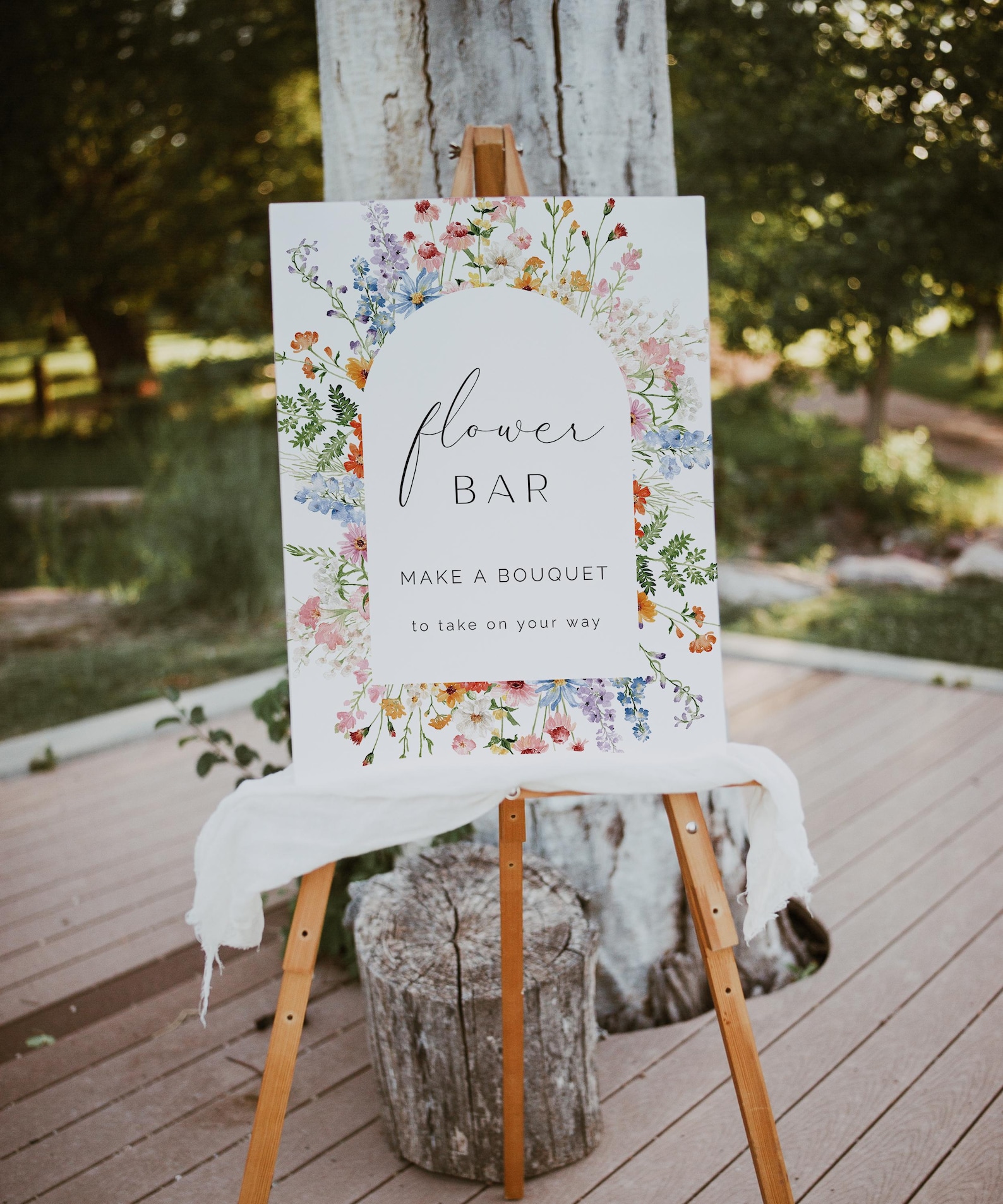 Flower Inn Sign Flower Bar Sign Template Wildflower Make a Bouquet Sign Flower Station ...