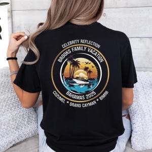 Aangepast cruiseshirt, T-shirt groepscruise, aangepaste voor- en achterkant, shirts familiecruise, familiematching cruiseshirt, T-shirt vriendengroep