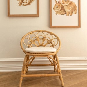Starlet Children&#39;s Chair - Children&#39;s Furniture & Photography Prop - Boho rattan daisy