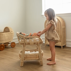 Heirloom Quality Knotty Pine Doll Cradle. Made in America - Little Colorado