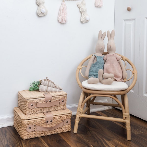 Little Starlet Toddler Chair - Children's Furniture & Photography Prop - Boho rattan daisy