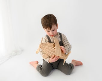 Leo's Rattan Airplane Toy - Children's Toys