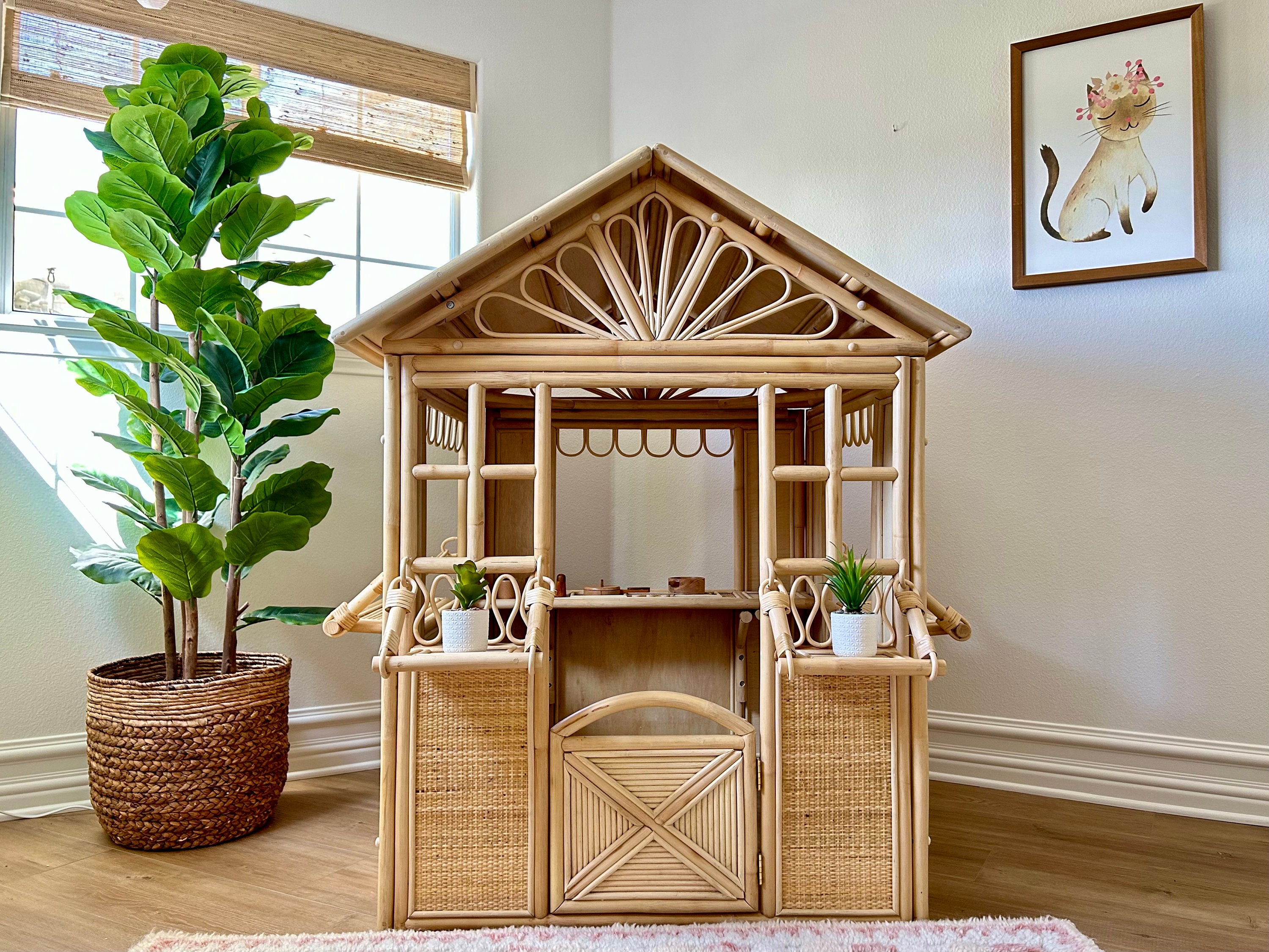 Lila's Rattan Playhouse - Children's Toy Playhouse