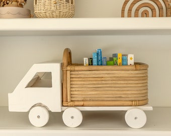 Little Logger Rattan Storage Truck - Nursery Decor