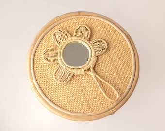 Lila's Rattan Hand Mirror - Dress Up and Pretend Play