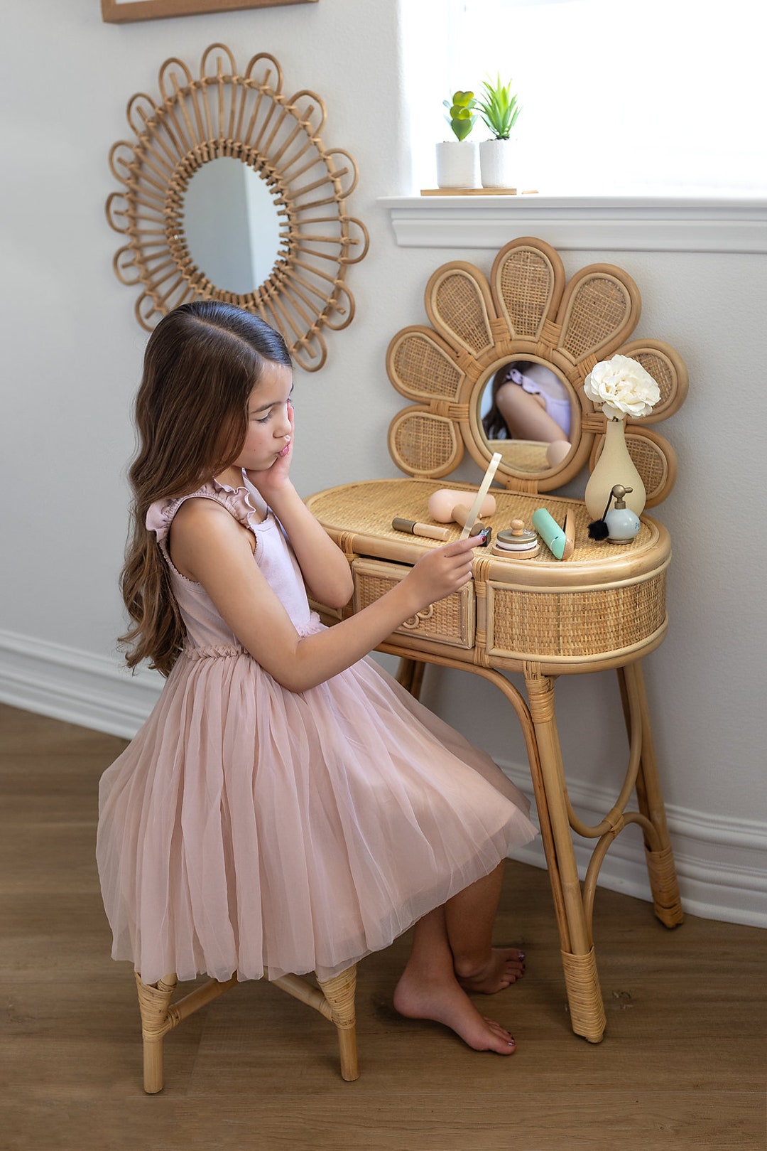 Delightful Daisy Children's Vanity Set Children's Furniture & Toy Etsy