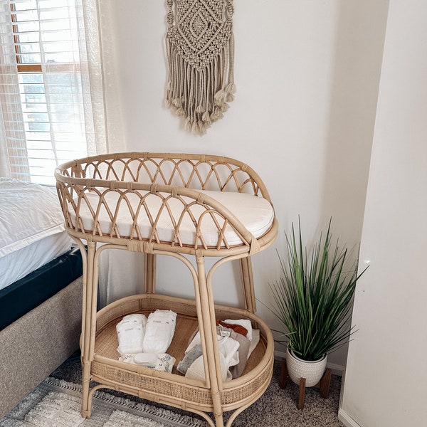 Tranquil Rattan Baby Changing Table - Baby Furniture
