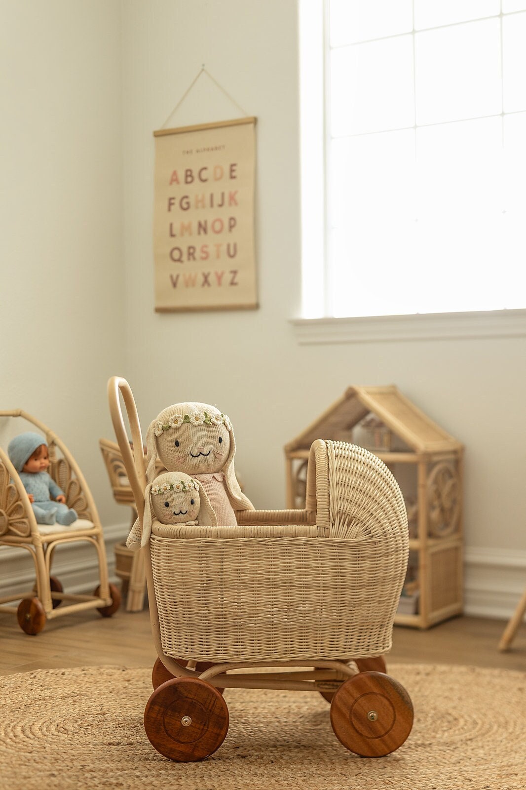 Wicker Doll Stroller