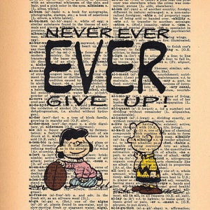 Snoopy Peanuts Gang Dictionary Art Print