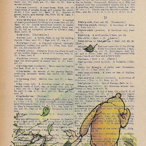 Classic Pooh & Piglet Dictionary Art Print