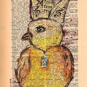 Bird Soar Crown Dictionary Art Print