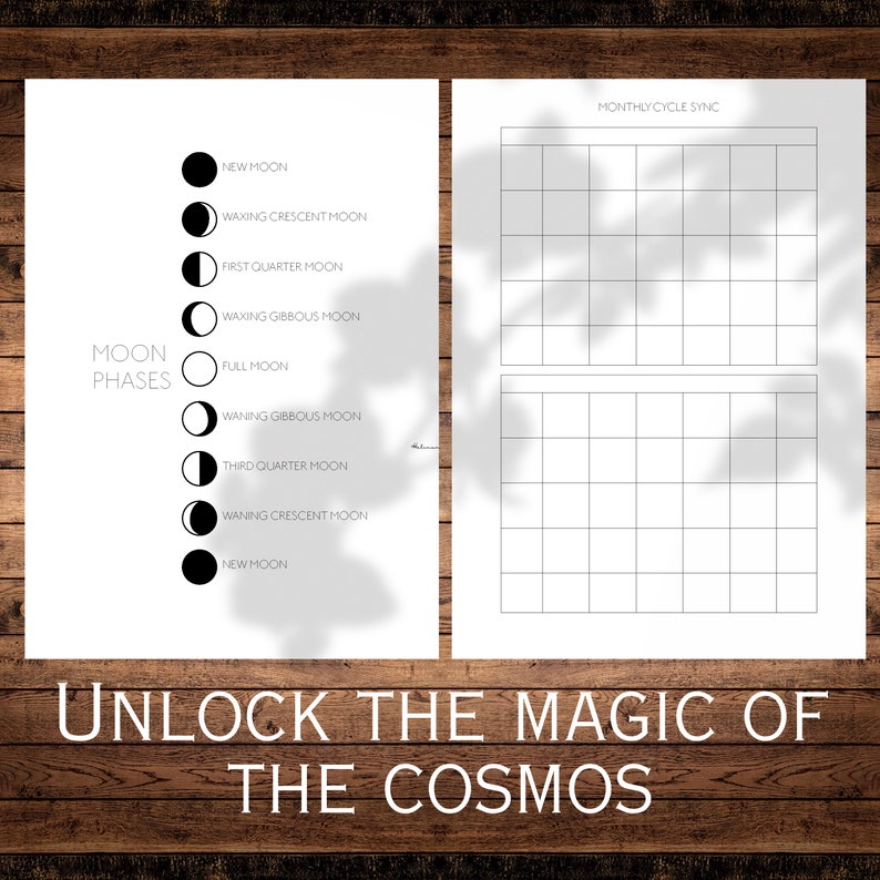 2024 Moon Journal / Moon Planner Moon Phase Planner / Full Moon