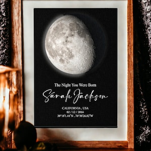 Mondphase Geschenke Mondphase Wandbehang Mondphasen Monddrucke Phasen Mond Geschenke für Ihn Ihre Frauen Männer Jahrestag Geschenk Night We Met Poster