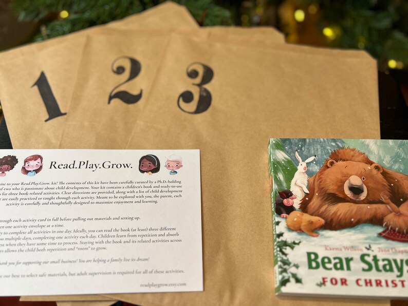Bear Stays up for Christmas: Children's Book and Activity Kit - Etsy