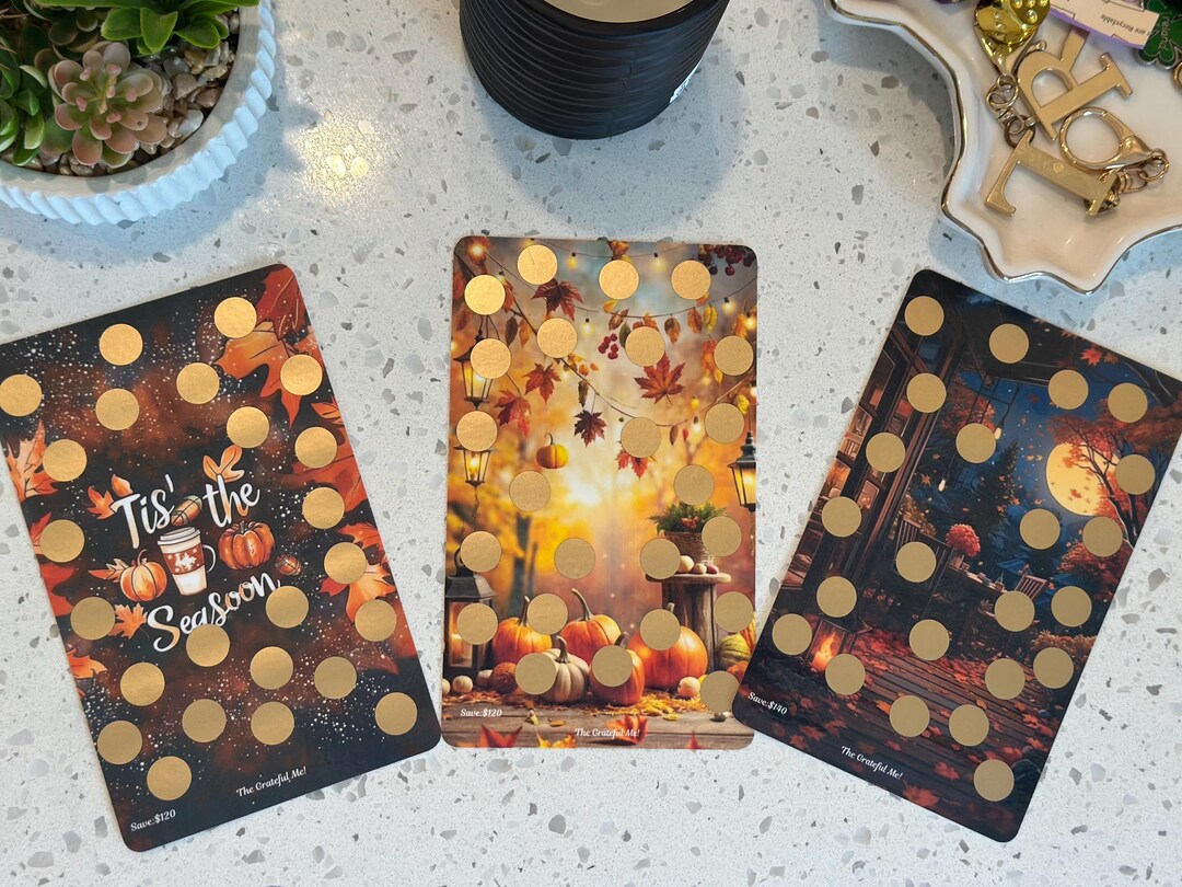Fall Scratch Off Fall Scratch off Collection/ Cash Stuffing/saving Challenge/budgeting ...