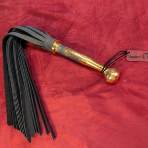 Leather Hame ball flogger