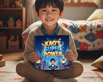 Libro de cuentos de superhéroes personalizado con foto personalizada, multiidioma para niños, libro de aventuras para regalo de cumpleaños.