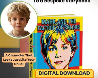 Personalized Pop Art Storybook | Custom Photo Kids Book | Multi Language (Digital Download)