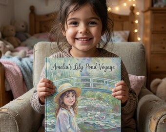 Personalised Monet Style Storybook | Lily Pond Art Book for Kids (Multi Language)