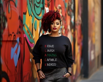 Black Pride Sweatshirt: Ethically-Made Cotton Blend, Black Culture Tee
