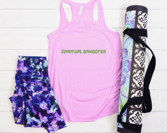 Spiritual Gangster Tank Top: Funny Beach & Yoga Workout Top