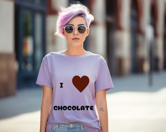 Schokoladen-Liebhaber-Shirt, Schokoladen-Shirt, Schokoladen-Geschenk, lustiges Schokoladen-Shirt, Schokoladen-Liebhaber-Geschenk, süßes Schokoladen-Shirt, Liebes-Schokolade