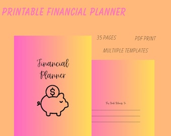 Printable Financial Planner | Digital Budget Planner | Budget Tracker | Monthly Tracker | Weekly Tracker | Bill Tracker | Planner Templates