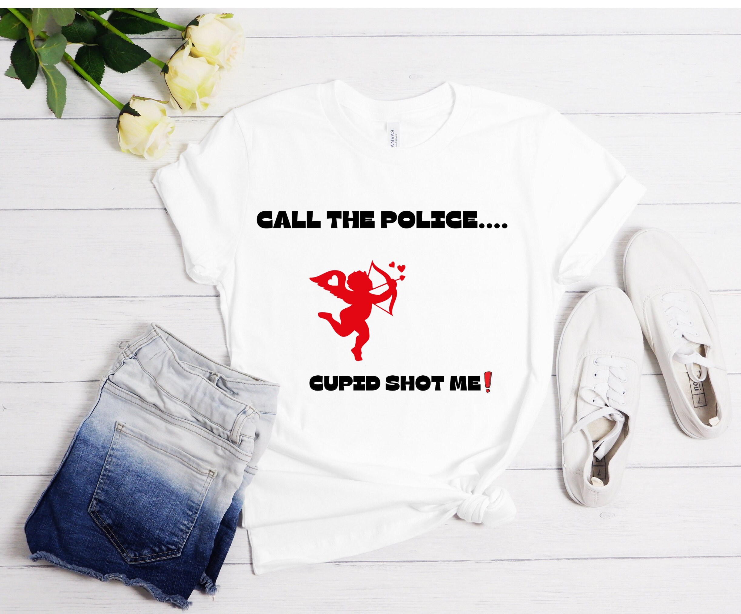 T-Shirt Stupid Cupid, Maglietta Divertente 100% Cotone, Stampe Resistente, Lavabile, Personalizzabile, Idea Regalo - 5