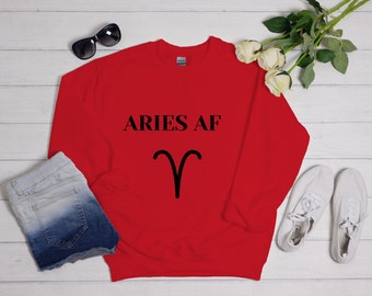 Aries Zodiac Crewneck Sweatshirt: Astrology Star Sign Gift