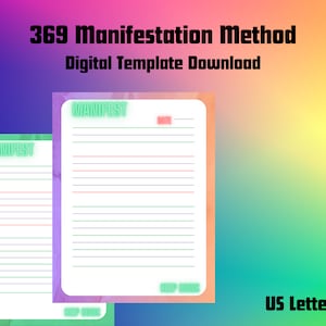 369 Methoden Vorlage, Methode PDF zum selbst ausdrucken, 369 Methode Manifestation, 369 Methode LOA, Sofort-Download A4/A5