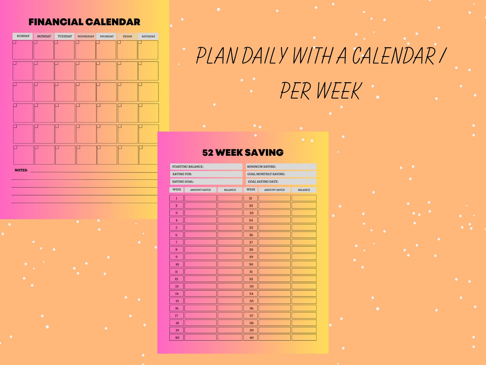 Printable Financial Planner | Digital Budget Planner | Budget Tracker ...