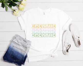 Just Breathe Shirt: Boho Meditation Yoga Tee
