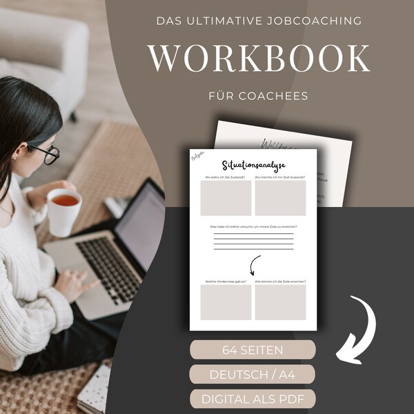 Selbstcoaching Workbook Bewerbungscoaching Jobcoaching Bewerbungsvorbereitung Jobsuche Bewerbungstipps Bewerbungsgespräch Arbeit Download