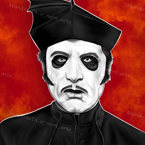 Cardinal Copia Portrait - Hand Drawn - Digital Download