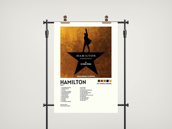 Alexander Hamilton Soundtrack Poster Broadway Musical Art Musical Poster Gift for Theatre Lover Etsy UK