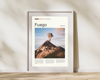 Modern Minimalist Volcano Fuego Print