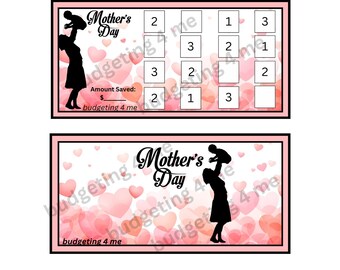 Mothers Day 3 A6 Mini Savings Challenge