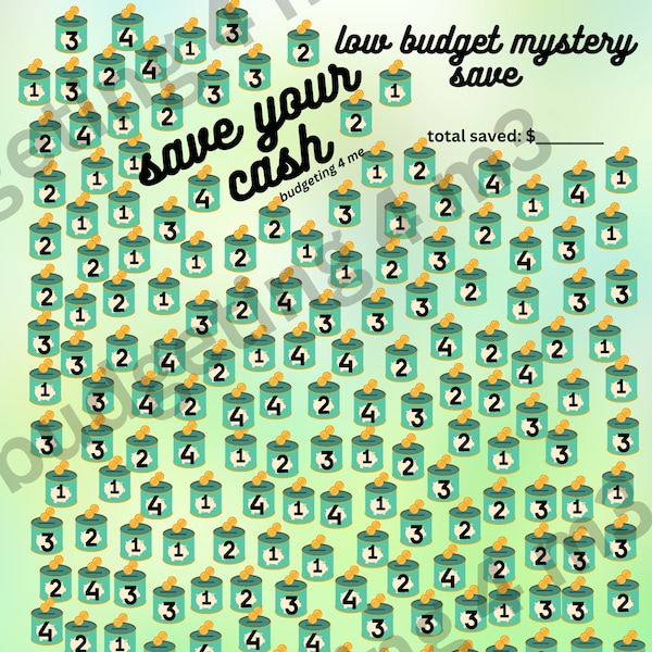 Save Your Cash Low Budget Mystery Savings Challenge