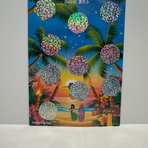 Desafío de ahorro con raspaditas al atardecer y luau vacacional