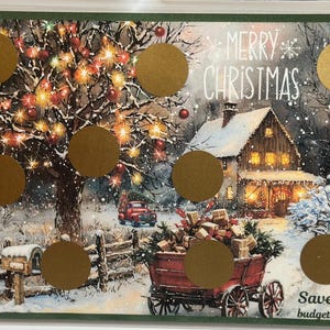 Christmas Cabin Scratch Off Savings Challenge