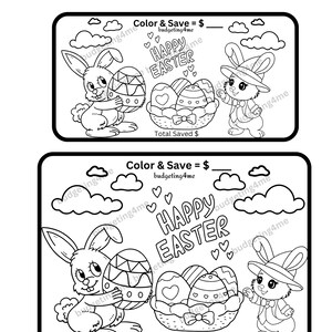 Easter Color And Save Saving Challenges