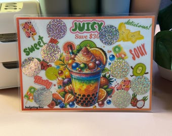 Fruity Boba Scratch Off Savings Challenge