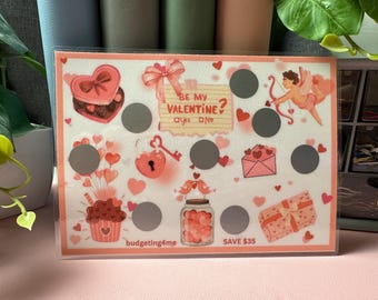 Valentines Be Mine Scratch Off Savings Challenge