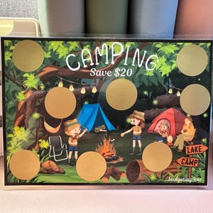 Camping Trip Scratch Off Savings Challenge
