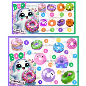Halloween-Geist und Donuts Spar-Challenges